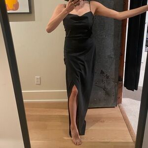 KEEPSAKE the Label Black and Gray Formal Maxi Dress